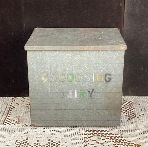 metal dairy box|Galvanized Milk Box .